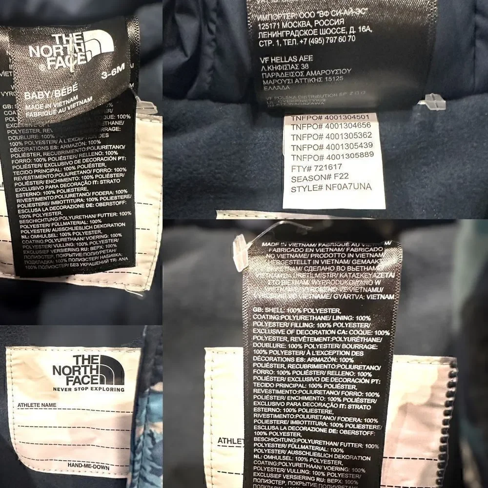 The North Face Infant Baby Toddler Insulated Thermo Snowsuit Size 3-6 Months
